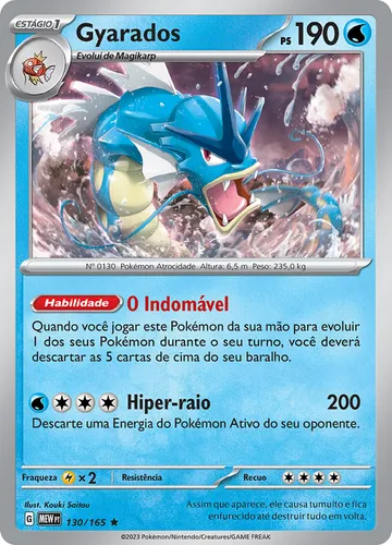 Kit Cartas Pokémon Magikarp E Gyarados Escarlate Violeta 151