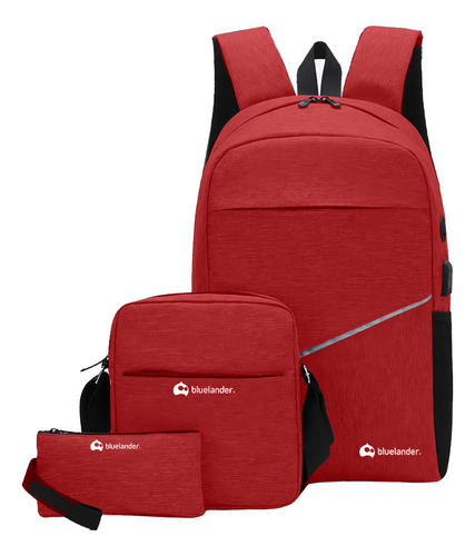 5 Sets Mochila Para Laptop Con Mochila Cruzada Y Lapicera