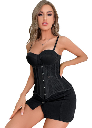 Corset Overbust Con 10 Ballenas De Acero Co700