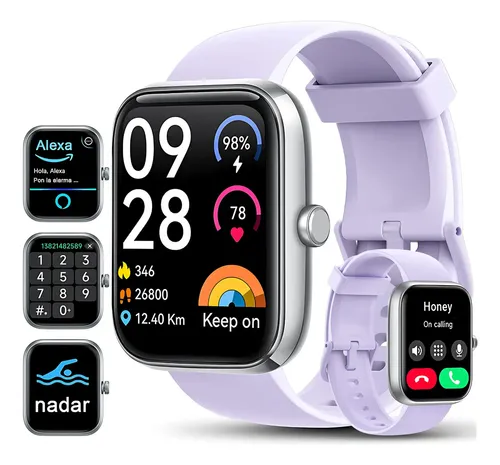 Smartwatch Aitafy AITAF-Y25 Alexa Reloj inteligente Bluetooth Llamada Notificación mensajes Monitoreo salud Deportivo