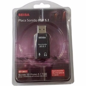 Placa De Sonido Usb 7.1 Seisa St-3052 P/ Pc Y Laptop 