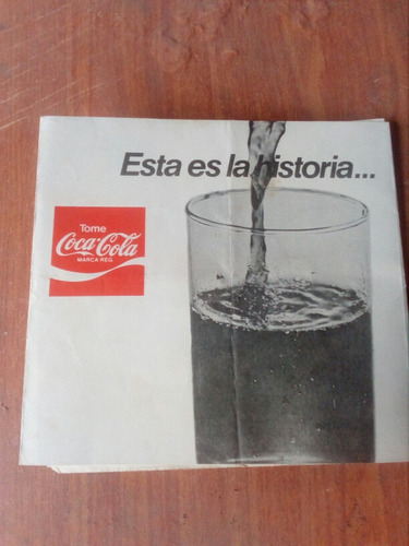 Antiguo Folleto Refresco Coca Cola Vintage Coleccion