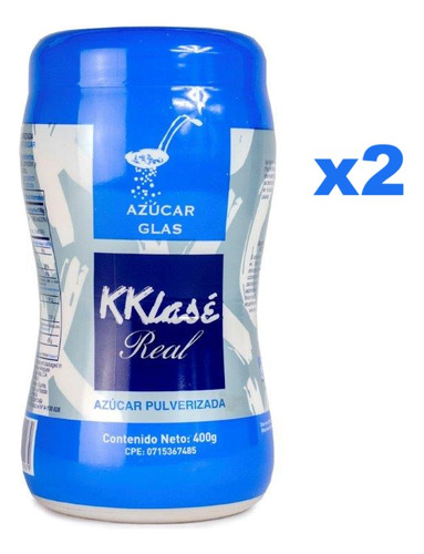 Azúcar Pulverizada Kklasé Real Pote De 400g Pack 2 Unidades