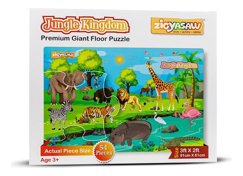 Jungle Safari Jigsaw Animal Puzzle, Rompecabezas De Piso Par