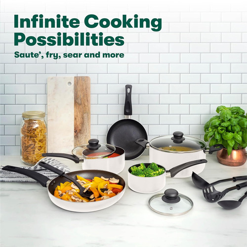 Juego De Utensilios De Cocina, Ollas Y Sartenes Con Utensili