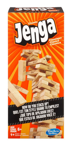 Imagen 4 de 10 de Juego de mesa Hasbro A2120 gaming jenga clásico de madera +6 años