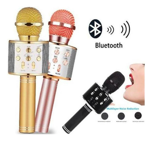 Microfone Via Bluetooth Karaoke Sem Fio