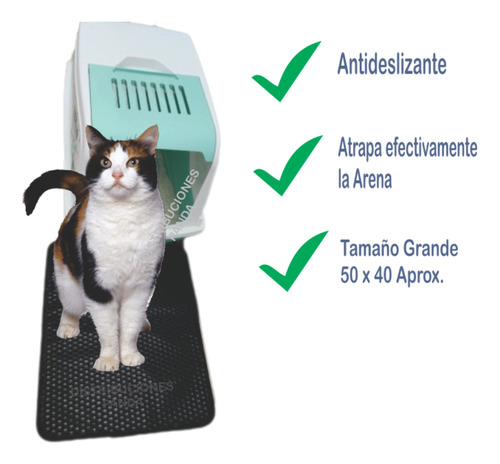 Tapete Antideslizante Arenero Para Gatos 