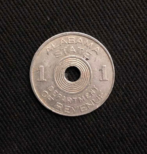 Imagen 2 de 3 de Impuesto Eeuu - Tax - Aluminio - Token - Ficha - Alabama