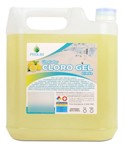 Cloro Gel De 5 Litros