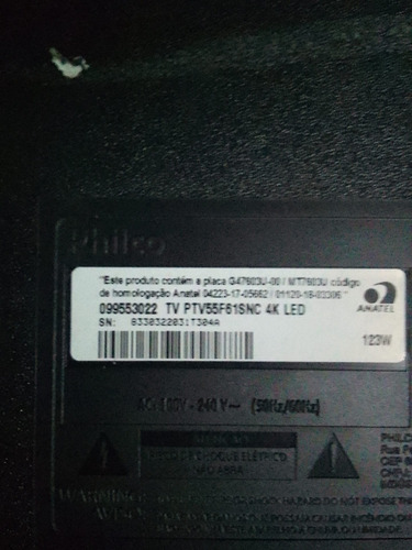 Imagem 1 de 3 de Tv Ptv55f61snc Philco