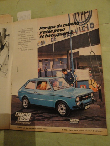 Publicidad Fiat 133 Año 1978 X