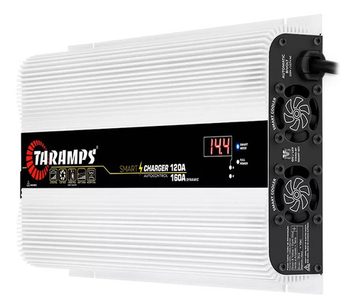 Cargador inteligente Taramps de 120 A, fuente y cargador de 120 amperios, color blanco