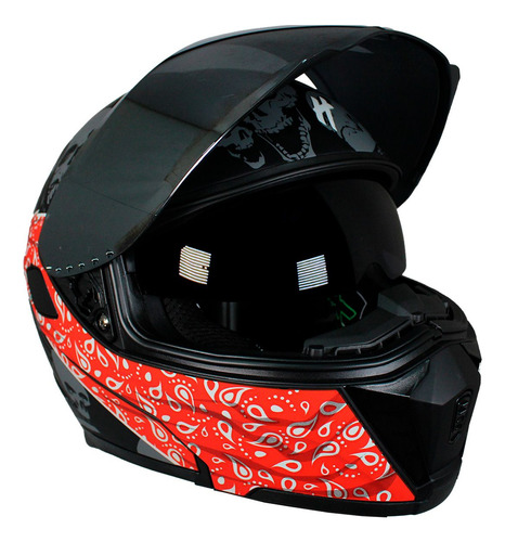 Casco Abatible C/led Red Skull Con Certifificacion Dot Xl Red Skull Red Skull Xl