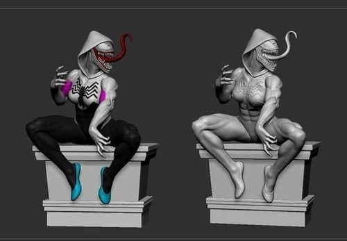  Archivo Stl Impresión 3d - Spiderman Gwen Venom