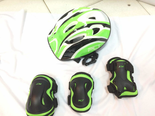 Imagen 3 de 3 de Patines En Línea Talla Ajustable 31-34 Con Casco Niño
