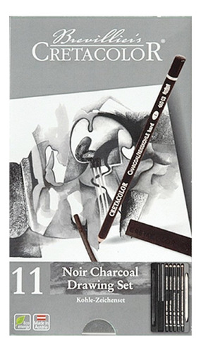 Set De Dibujo Al Carboncillo  Noir, 11 Piezas, Multicol...