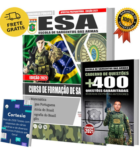 Kit Apostila Esa - Curso De Formação De Sargentos + Questões
