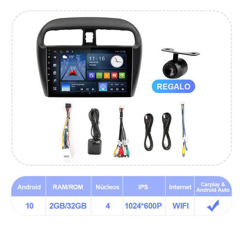 Estéreo 2gb Para Mitsubishi Mirage Dodge Attitude 2015-2020