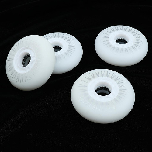 2 Pu Parpadeo Ruedas De Skate Inline Luminosas 80mm