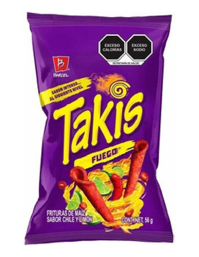 Snack Takis Sabor Ají Y Limón 56gr