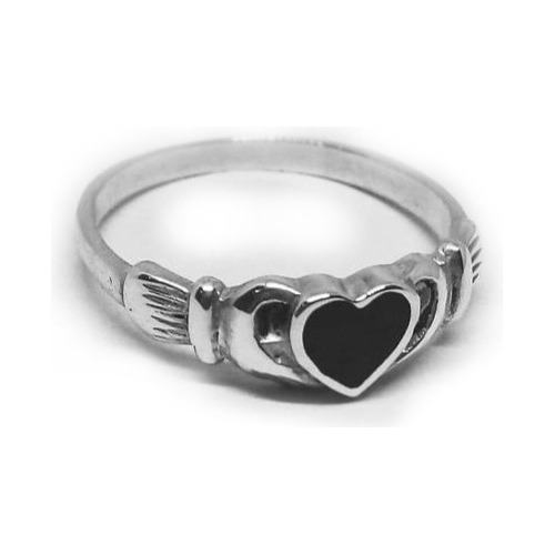 Anillo Claddagh - Corazón Esmaltado -  Plata 925 - A014