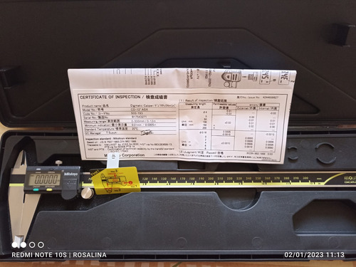 Calibrador Digital Marca Mitutoyo 12 Pulg/300mm.