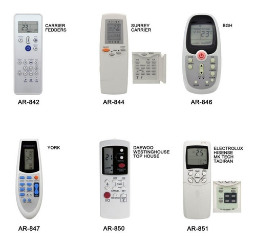 Imagen 7 de 9 de Control Remoto Aire Acondicionado Electrolux Philco Carrier