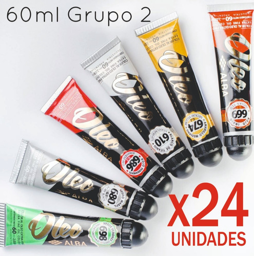 24 Oleos Alba Profesional Pomos De 60ml Grupo 2 Pintura