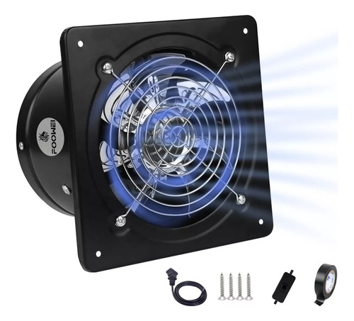 Extractor De Aire Ventilador Industrial Cocina 4''acero Inox Foowei
