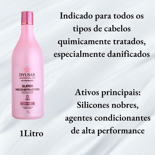 Shampoo Reconstrutor Dyusar 1l Para Cabelos Danificados