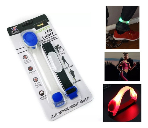 Brazalete Runner Luz Led Ajustable Ciclismo Correr 