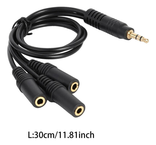 Cable Divisor Auxiliar De 3,5 Mm Macho A 3,5 Mm Hembra De