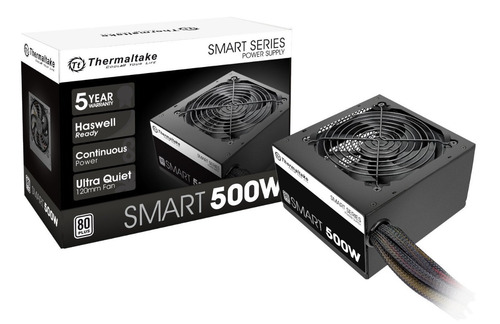 Imagen 1 de 9 de Fuente De Alimentación Pc Thermaltake 500w 80 Plus 40amp