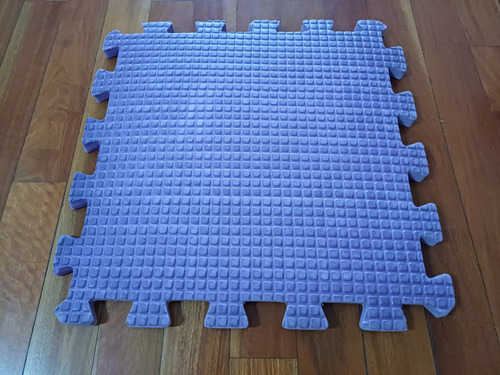 Piso Goma Eva Encastrable Antigolpes Multicolor 50 X 50 Cm Azul Lisa (Usado)
