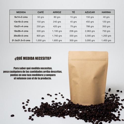 Imagen 3 de 6 de 50 Bolsa Stand Up Pouch Con Cierre Papel Kraft De 500 Grs