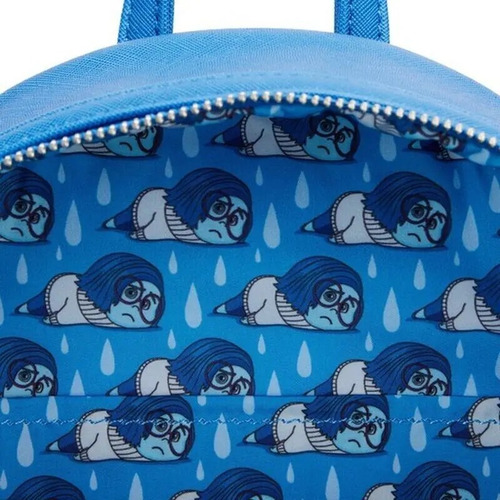 Mochila Pequeña Intensamente 2 Tristeza Genuina Loungefly Color Azul
