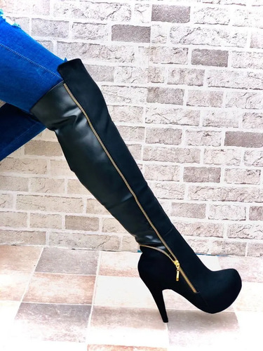 Bota Bucanera Mujer Taco Alto | Cuotas sin interés