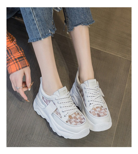 Zapatos Malla Zapatillas Deporte De Altura Aumentada Interna