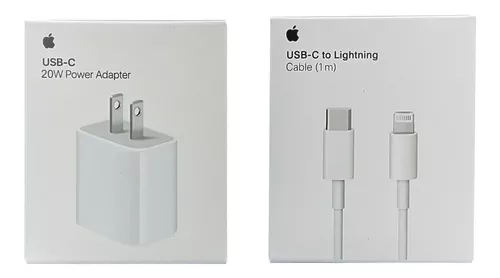 Cargador + Cable Tipo C A Lightning 20w iPhone 13 Pro Max,Cargadores,El  adaptador de corriente USB-C/Lightning de 20 W es muy rápido y eficiente,  así
