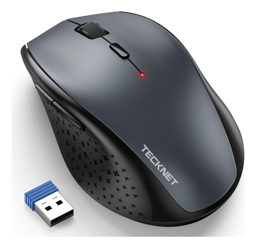 Mouse Inalambrico Tecknet 2.4g Usb Grey