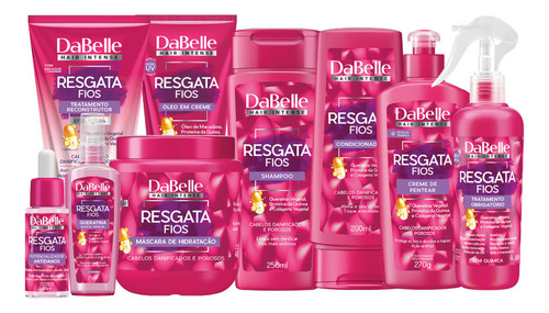 Kit Tratamento Capilar Vegano Dabelle Resgata Fios Completo