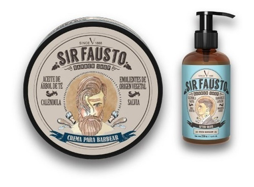 Crema De Afeitar + After Shave Sir Fausto Para Brocha