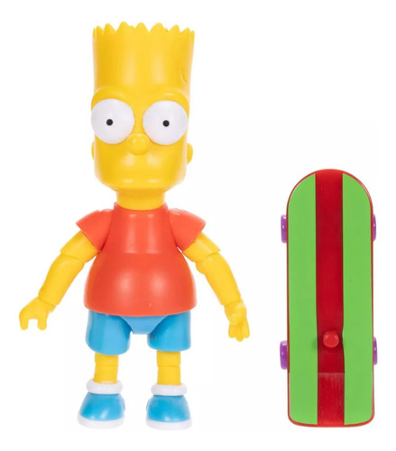 Jakks los simpson bart con patín articulado de 9 cm 4043 sunny