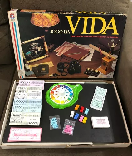 Antigo Jogo de Tabuleiro - JOGO DA VIDA - Marca Estrela Anos 80