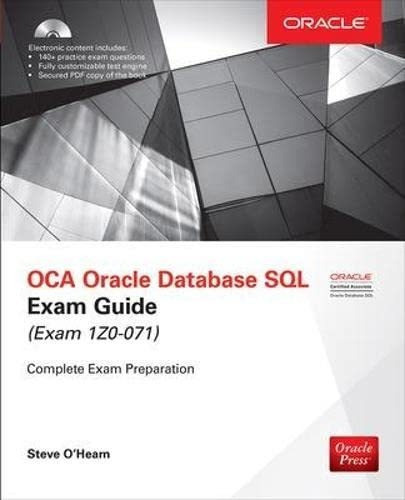Oca Oracle Database Sql Exam Guide (exam 1z0-071)..., De O'hearn, Steve. Editorial Mcgraw Hill En Inglés