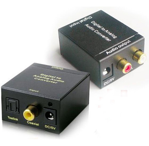 Conversor Óptico Coaxial Digital Para Som Analógico Saida Rc