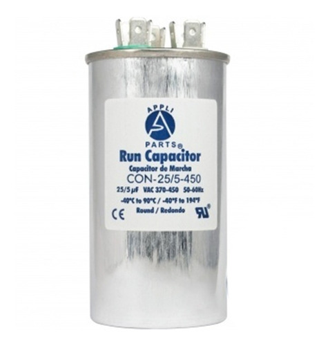 Capacitor Trabajo Aire Acondicionado 25+5 Uf Mfd 370-450vac