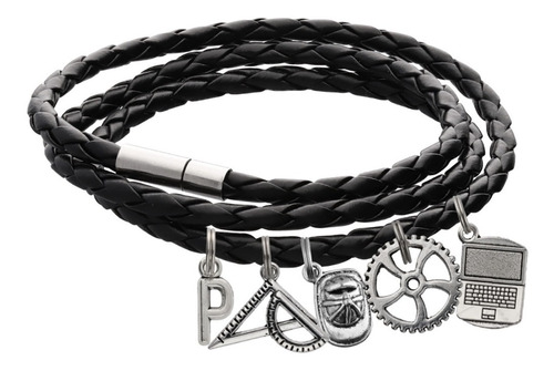 Pulsera Ingeniero Industrial Dije Engranaje Casco Letra Moda