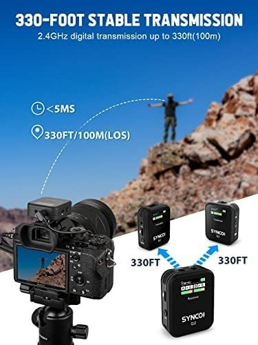Micrófono Inalámbrico Marca Synco, Para Teléfono /negro